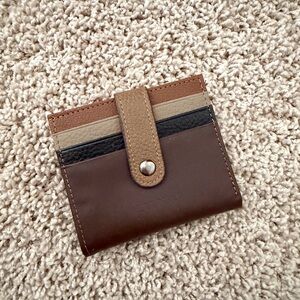 Italian Leather Multicolor Snap Wallet | Made in Italy | New Without Tags